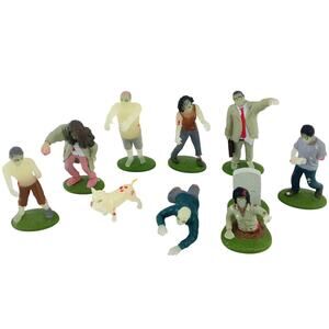 Accoutrements Glow-In-The-Dark Zombies Horror Plastic Figures Lot of 9 Pre-Owned
